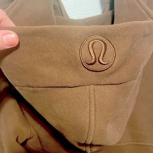 Scuba oversized half zip hoodie in espresso